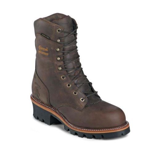 WATERPROOF SUPER LOGGER WORK BOOTS - STEEL TOE-BAY APACHE | CHIPPEWA