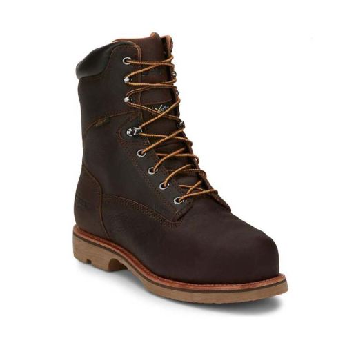 MEN'S SERIOUS PLUS WATERPROOF WORK BOOTS - COMPOSITE TOE-BROWN | CHIPPEWA - Click Image to Close