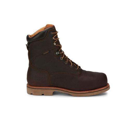 MEN'S SERIOUS PLUS WATERPROOF WORK BOOTS - COMPOSITE TOE-BROWN | CHIPPEWA - Click Image to Close