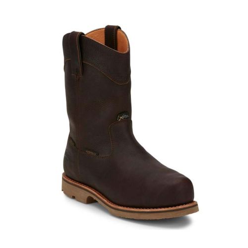 MEN'S SERIOUS PLUS WATERPROOF WESTERN WORK BOOTS - COMPOSITE TOE-BROWN | CHIPPEWA - Click Image to Close