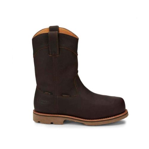 MEN'S SERIOUS PLUS WATERPROOF WESTERN WORK BOOTS - COMPOSITE TOE-BROWN | CHIPPEWA - Click Image to Close