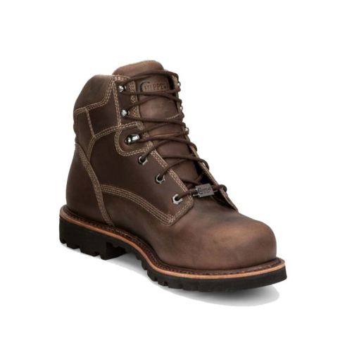 MEN'S BOLVILLE FOSSIL WORK BOOTS - COMPOSITE TOE-BROWN | CHIPPEWA - Click Image to Close