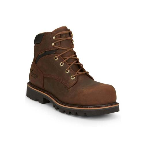 MEN'S SADOR WORK BOOTS - COMPOSITE TOE-BROWN | CHIPPEWA - Click Image to Close