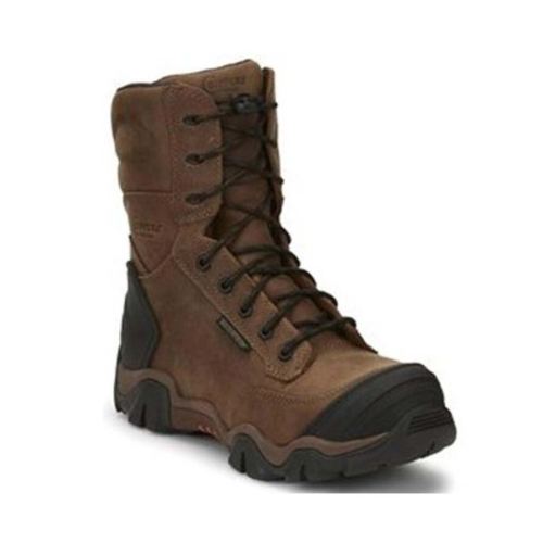 MEN'S CROSS TERRAIN WATERPROOF WORK BOOTS - NANO COMPOSITE TOE-BROWN | CHIPPEWA - Click Image to Close