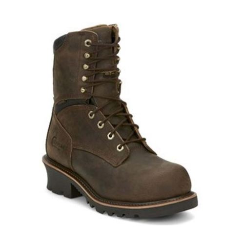 MEN'S SADOR LOGGER WATERPROOF WORK BOOTS - COMPOSITE TOE-DISTRESSED BROWN | CHIPPEWA