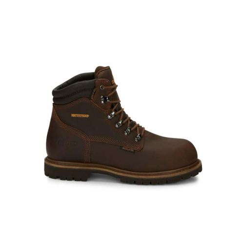 MEN'S INSULATED COMPOSITE TOE 6" WATERPROOF WORK BOOTS-BARK | CHIPPEWA - Click Image to Close